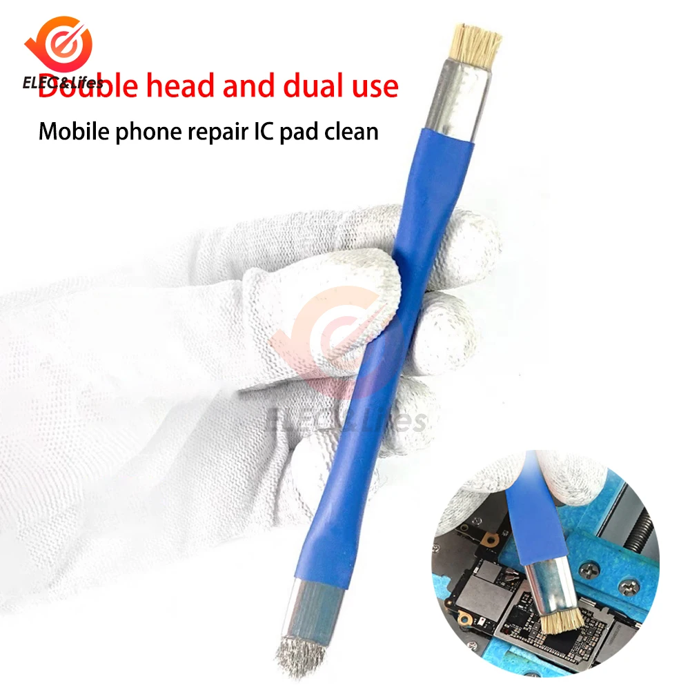 Anti-Static Safe Brush Motherboard PCB Cleaning Brush for Mobile Phone Repair Tools Kit Double Head Convenience
