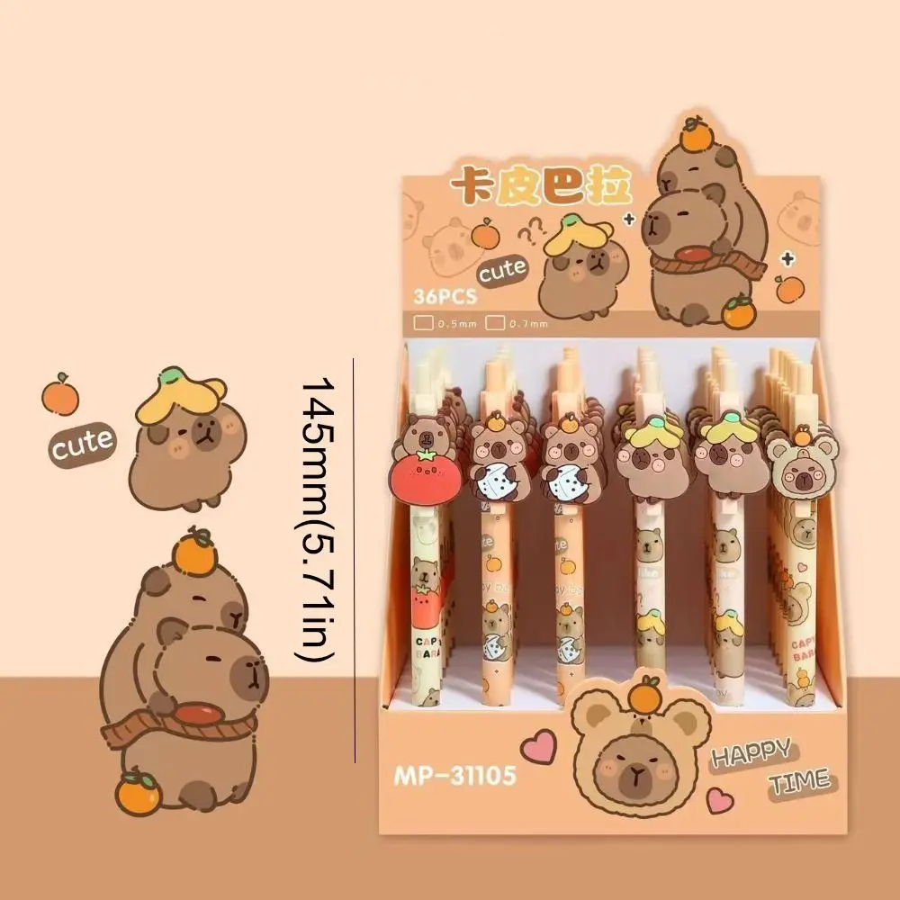 Criativo kawaii capivara lápis mecânico dos desenhos animados bonito 0.5mm lápis automático criativo estético propulsão lápis desenho