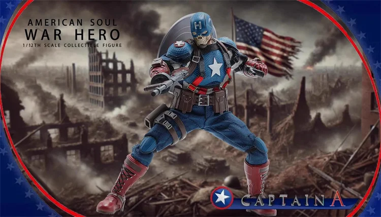 Originele Vreugde Man Speelgoed Oorlog Hero Captain American Soul Action Figure 1/12 Schaal Collectible JMToys JM003 Kid Speelgoed Verjaardagscadeau