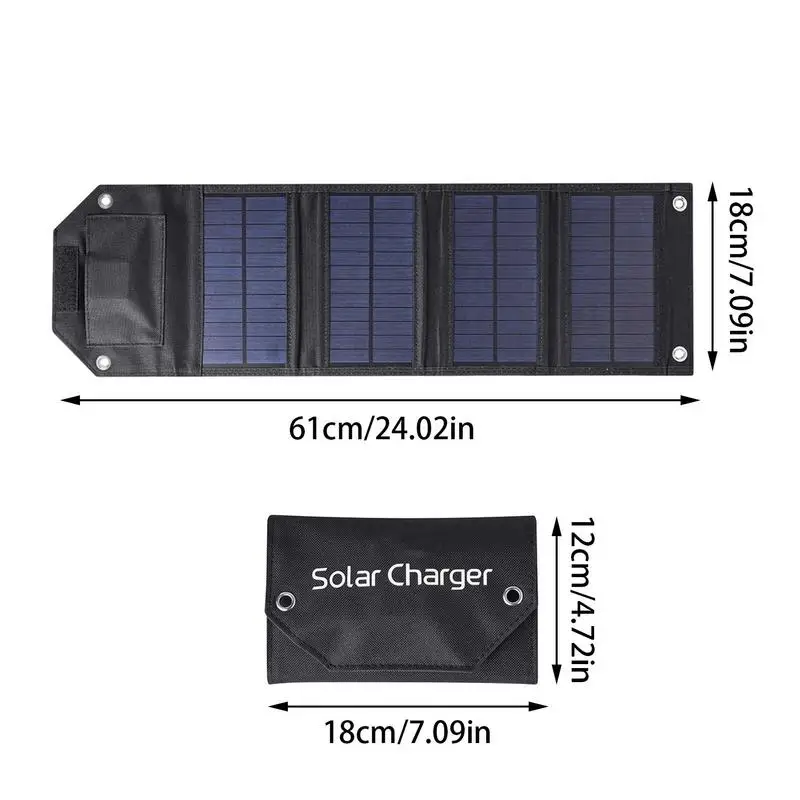 Zonne-Energie Bank Opvouwbare Usb Panelen Oplader Outdoor Reisaccessoires 5V 2a Zonne-Energie Bank Voor Camera Lampen Tablet