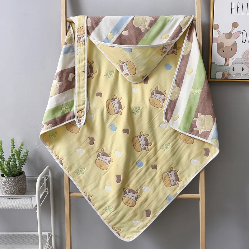 Multi-purpose Baby Sleeping Bag Cotton Gauze Newborn Swaddling Soft Comfortable Kids Cover Blanket Bath Towel Anti-jumping Quilt