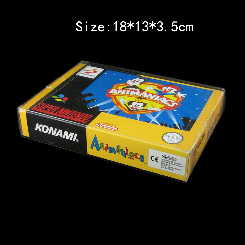 High Quality  Clear transparent for SNES For N64 Game box Protector Case CIB games plastic PET Protector for  game boxes