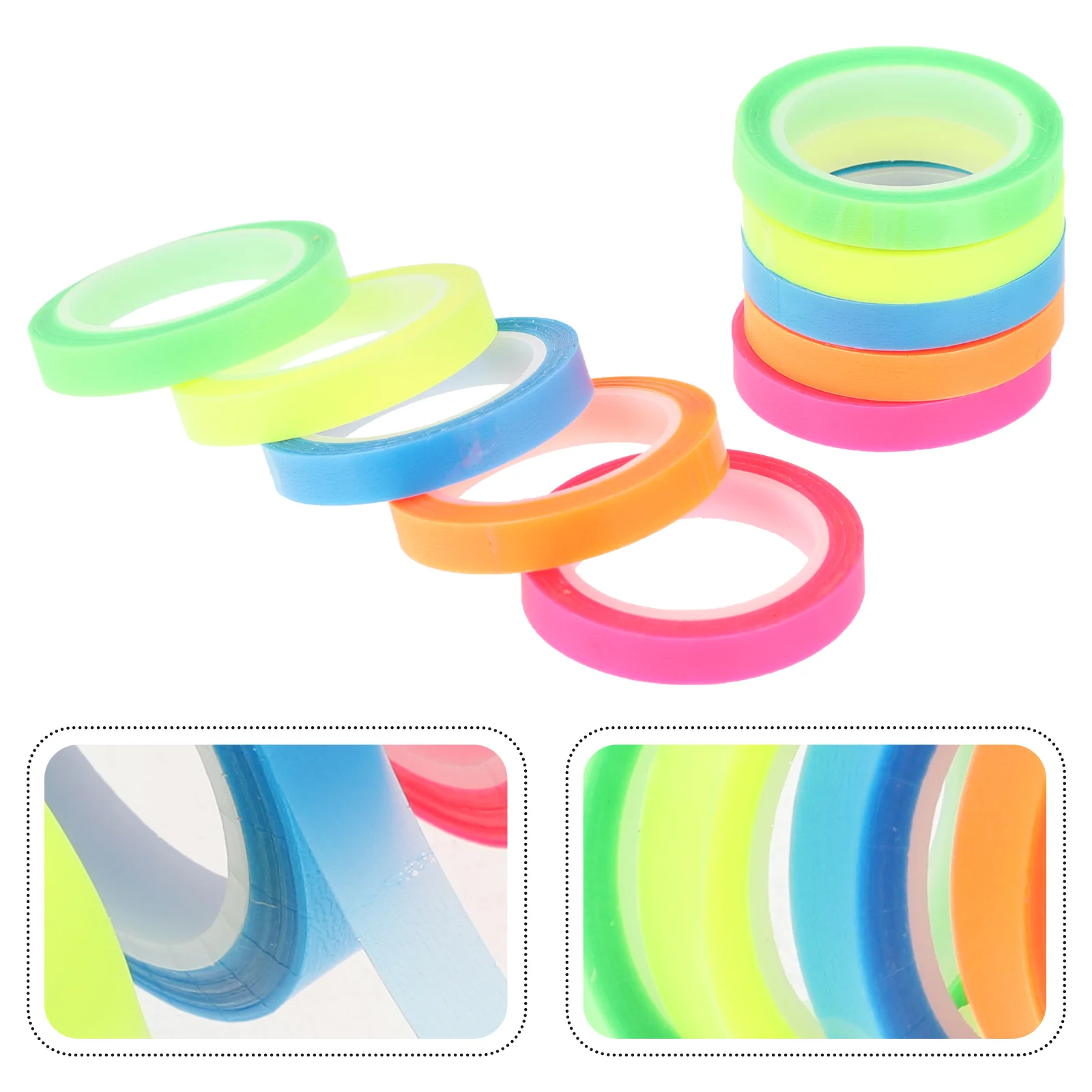 

10 Rolls Waterproof Index Sticker Highlighter Tape Neon Sign Notebook for Books Tabs The Pet