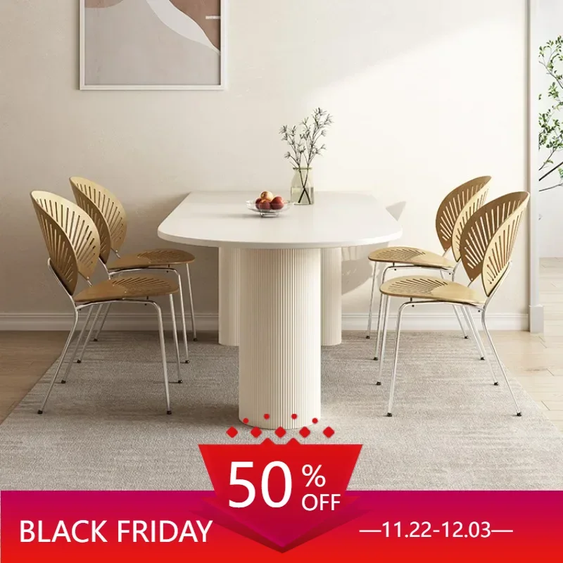 

Individual Rock Panel Dining Table Modern Small Household Luxury Kitchen Restaurant Island Dining Esstisch Table Sets YX50DT