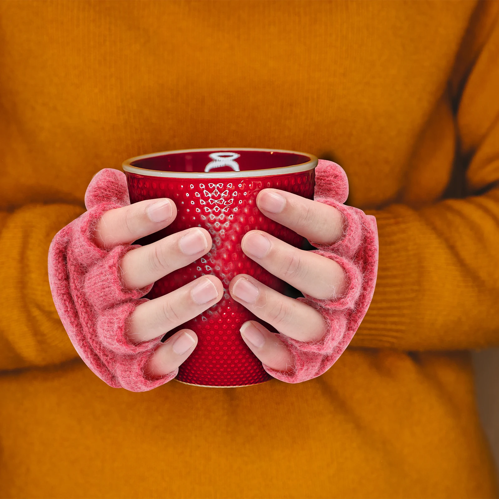 

Пара женских перчаток-трансформеров: шерстяные варежки с откидным клапаном, теплые перчатки-грелки для рук, для зимы, для набора текста и ведения переговоров