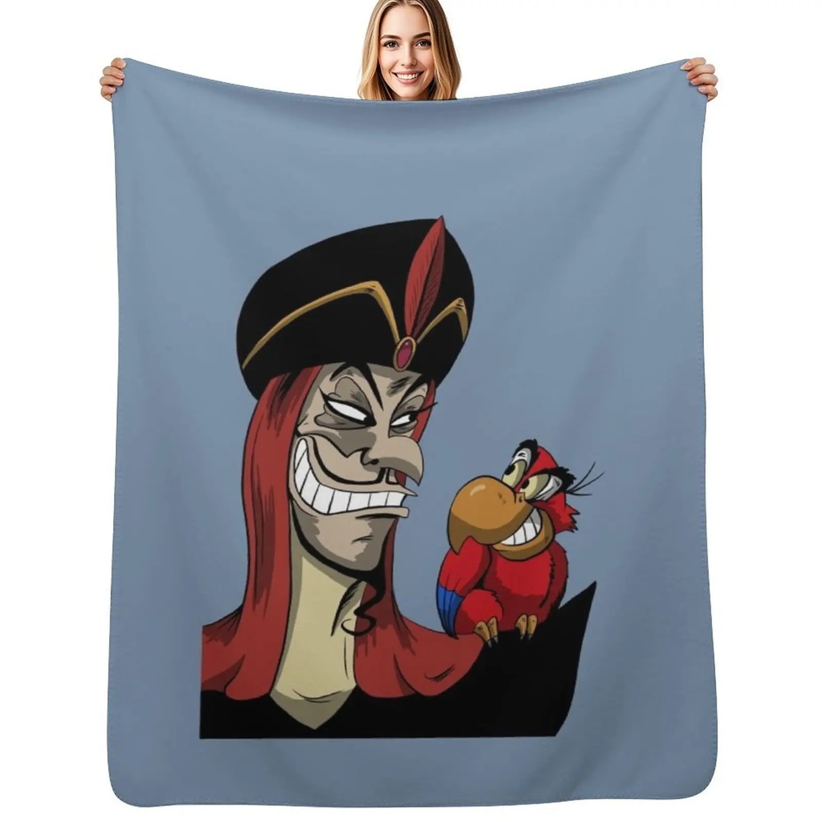 

Jafar and Iago Throw Blanket Stylish Decor Blanket Gift for Friends Roommate