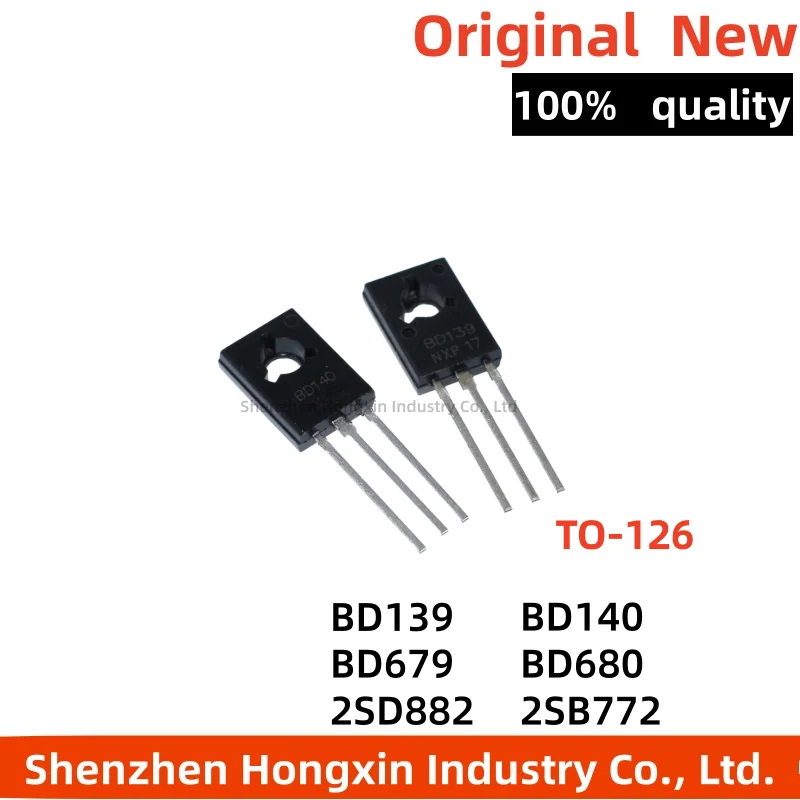 

20PCS BD139 BD140 ( 10PCS BD139 + 10PCS BD140 ) (10PCS BD679 + 10PCS BD680 ) (10PCS 2SD882 + 10PCS 2SB772 ) TO-126 D882 B772