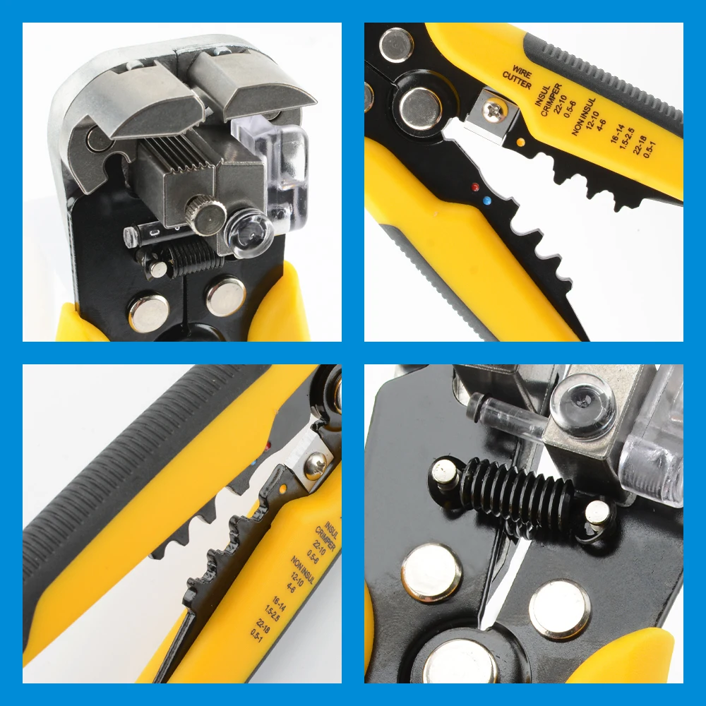 Multifunktionale automatische Abisolierzange AWG24-10 Kabelabisolierung AWG22-10 Kabelendverpressung Hochpräzises Handwerkzeug – Detail 3