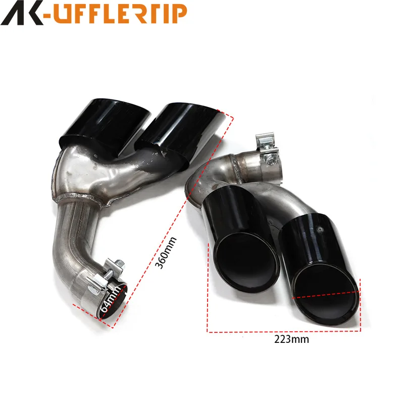 BMW의 새로운 X5X6X7G05G06 배기 파이프 개조용 스테인리스 스틸 블랙 테일 파이프