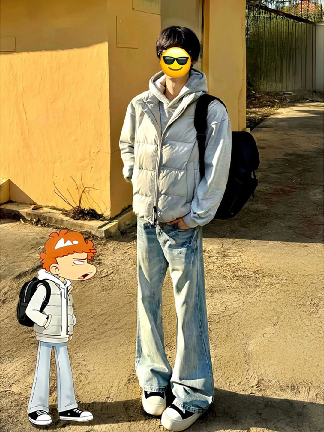 

Blue Fce Lined Flared Jeans Men's Winter Straight Leg High Waist American Street Sle Casual Wear Durable Straight Cut