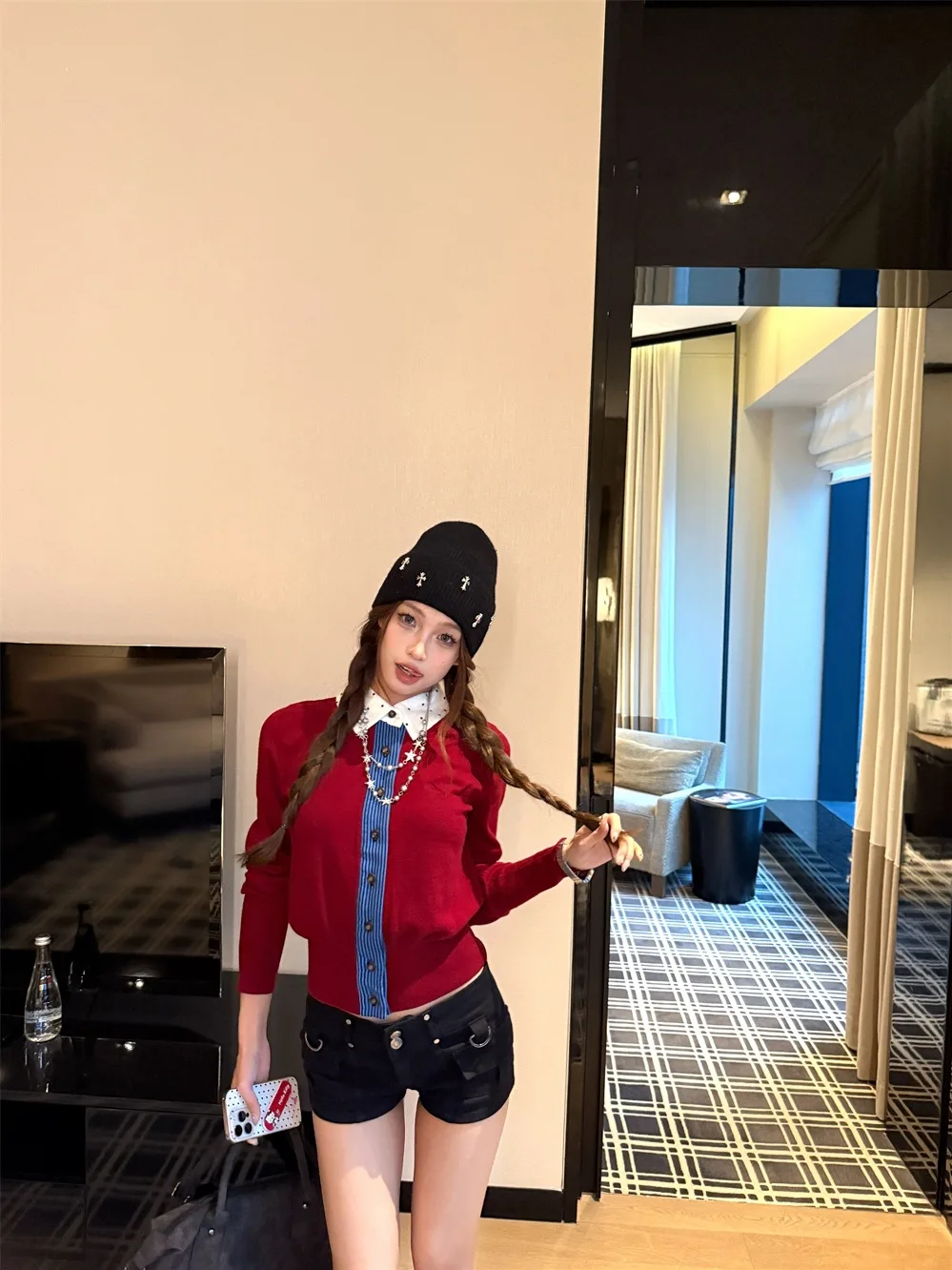 

Sweaters Jumpers Pullovers Women Long Knitted Jerseys Herringbone Petite Professional Business Meeting BF Y2K Lady OL Work Warm