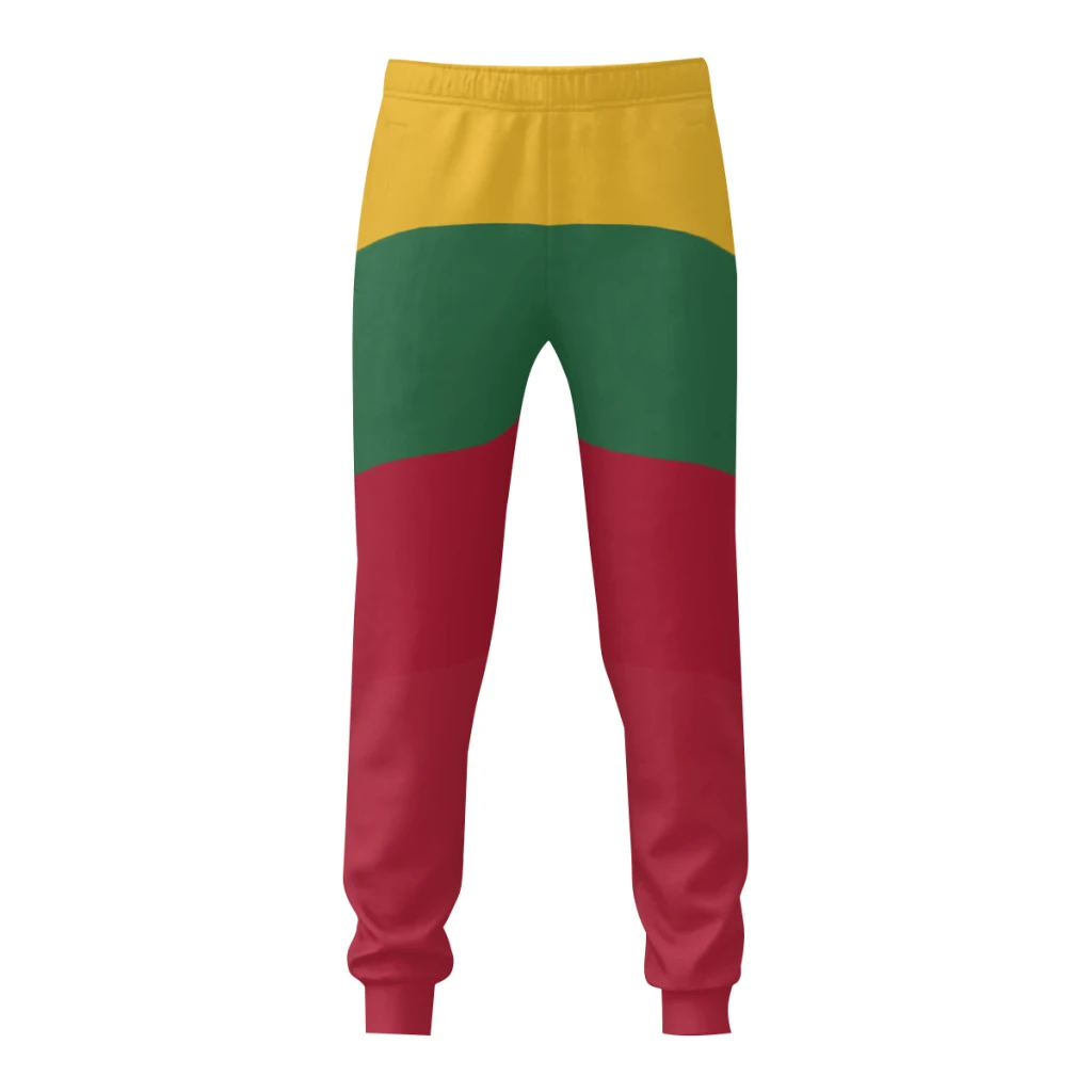 Lithuania Flag Mens Sweatpants with Pockets Joggers for Men Sports Casual Sweat Pants With Drawstring