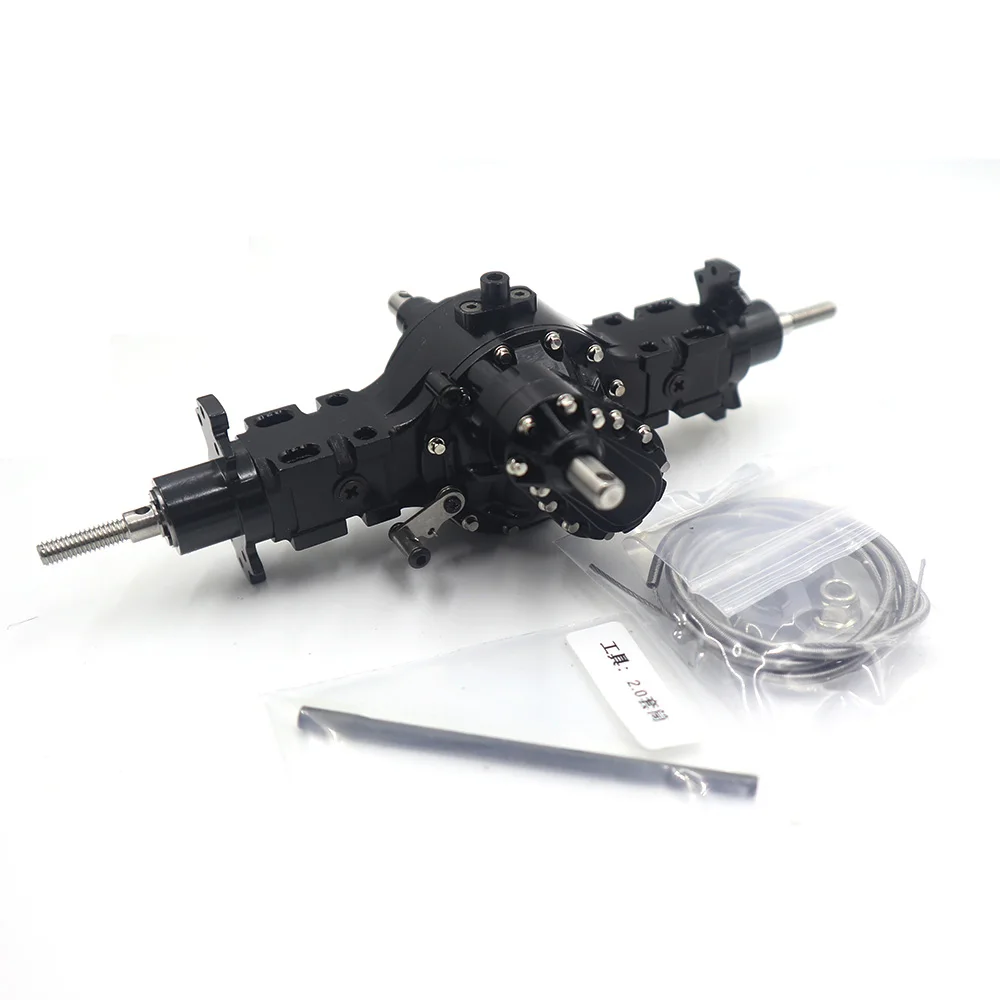 

Rear Through-axle CNC Full Metal Differential Lock Power Axle for 1/14 Tamiya RC Truck Trailer Scania Benz Actros Volvo MAN LESU