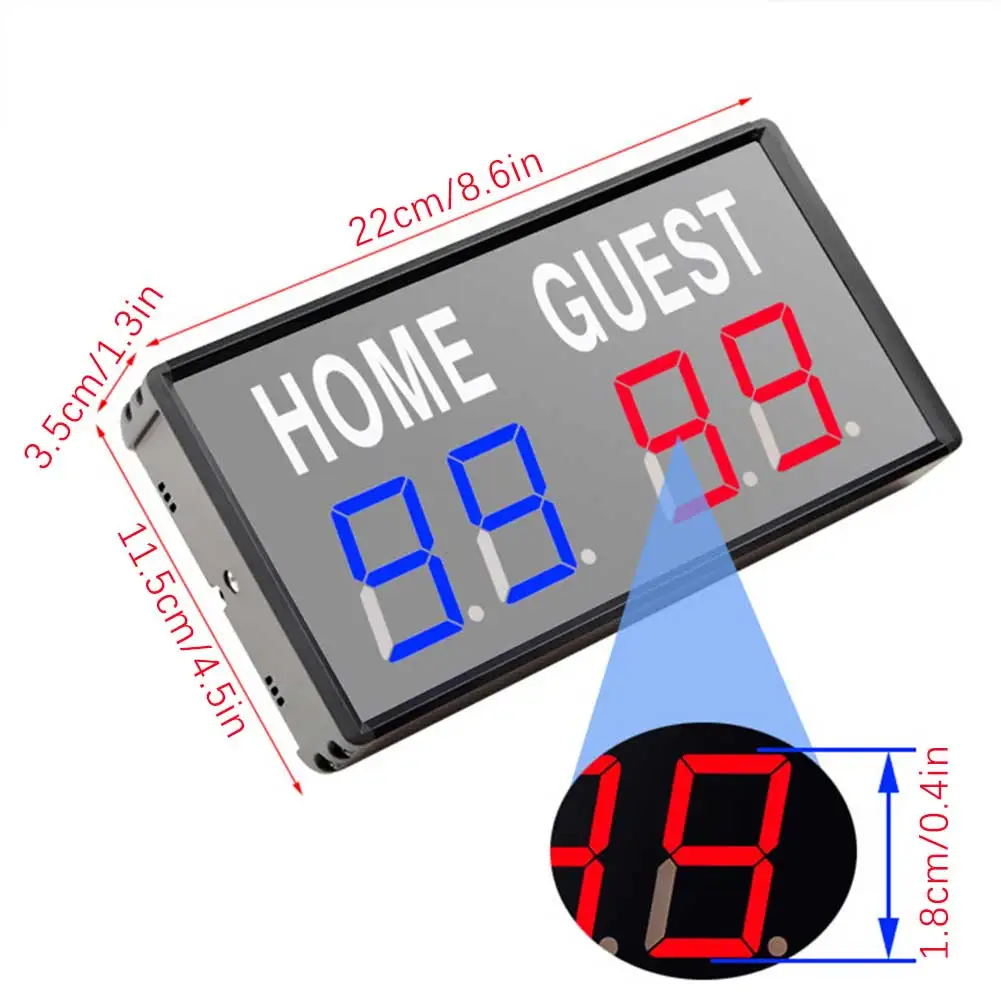 4-Digit LED Electronic Score Keepers Scoreboard USB Powered Electronic Digital Scoreboards For Volleyball Table Tennis