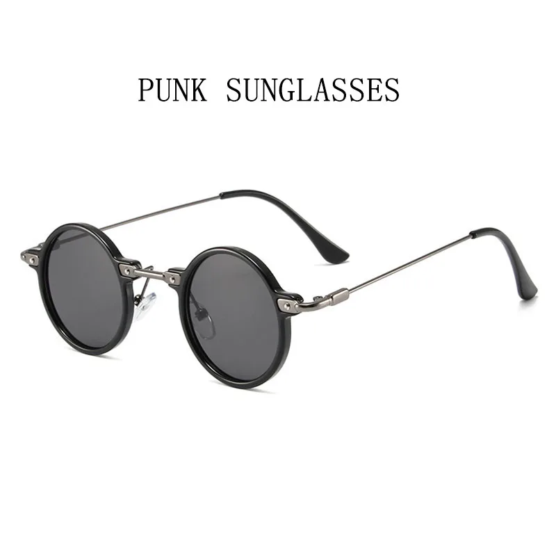 Okrągłe okulary przeciwsłoneczne Steampunk dla mężczyzn Retro okulary przeciwsłoneczne damskie Punk modne okulary Vintage Gafas De Sol Hombre Lunette Soleil Femme — zdjęcie 5