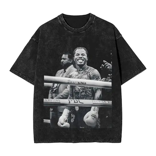 Camiseta Gervonta Davis para hombre, camiseta informal de algodón puro, camiseta de manga corta con cuello redondo, ropa de verano