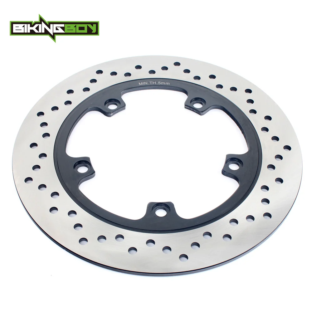 BIKINGBOY Rear Brake Disc Rotor Disk For Triumph Tiger 955 2004 2005 2006 2007 Cast Wheel Round 285mm Stainless Steel Black 1pc