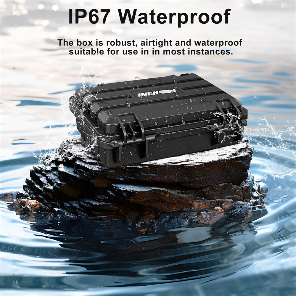 IP67 Waterproof Plastic Case Internal 300x200x120mm With Foam Tool Case Hand-held Hard Case Carry Outdoor Protective Tool Box