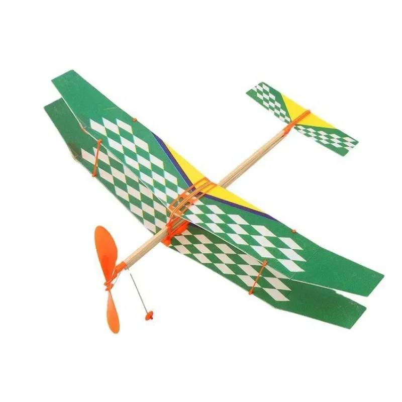 Foam Glider Plane Airplane Toy Rubber Band Powered Plane Model Aircraft for Kids Outdoor Sport Children Educational Toy Gift