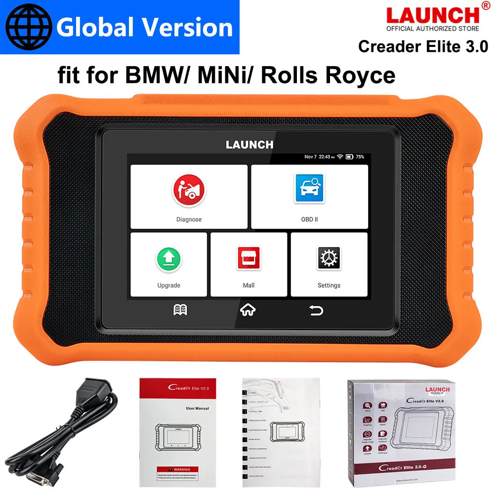 LAUNCH X431 Elite 3.0 for BMW/MiNi/Rolls Royce OBD2 Scanner,Bi