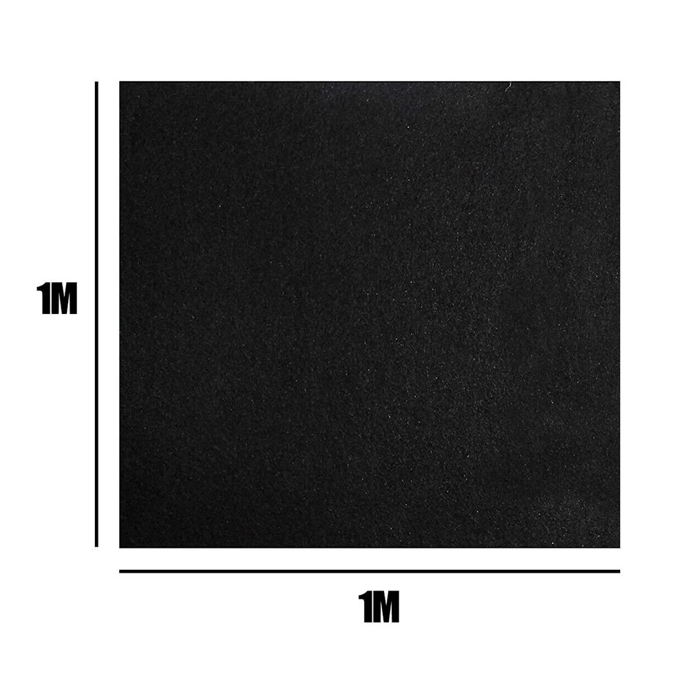 100cm * 100cm * 3mm Extrator de capô de fogão Filtro de carbono Folha de gama de carvão para coletar graxa e partículas