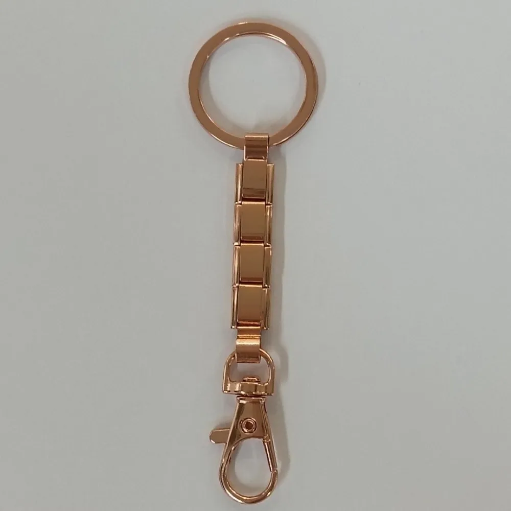 New Silver Color Italian Charm Key Chain Detachable DIY Removable Key Ring Stainless Steel Bag Charms Gifts