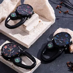 Outdoor Mountaineering Hanging Watch Luminous Multifunctional Outdoor Adventure Compass Electronic Watch Quartz Waterproof Watch