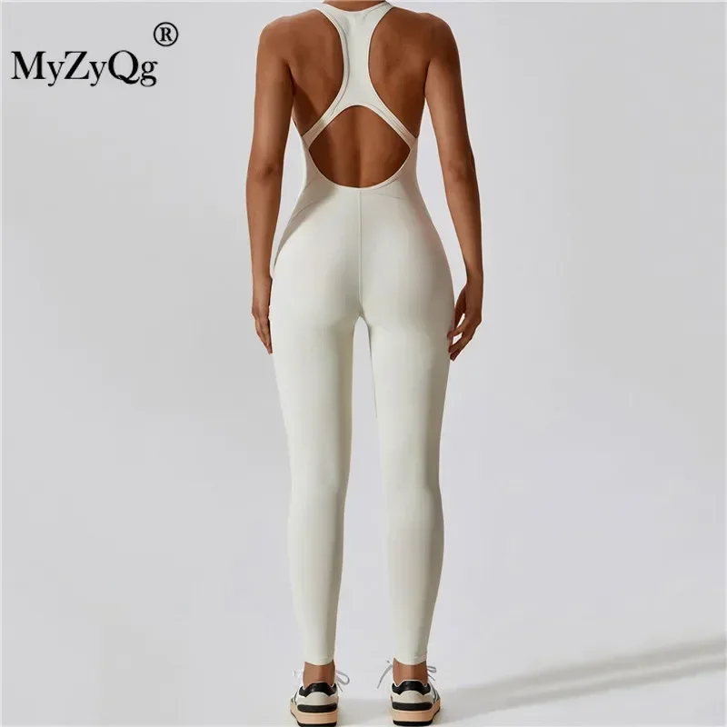 

MyZyQg Women Ballet Dance Aerial Sleeveless Yoga Jumpsuit Chest Pad High Elastic Fitness Sports Running Tracksuit Gym Sportswear