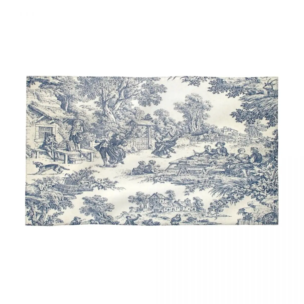 Toile De Jouy Towels Face Towel Beach Mat Hand Towel Women\'s Turban Cotton Bath Towels