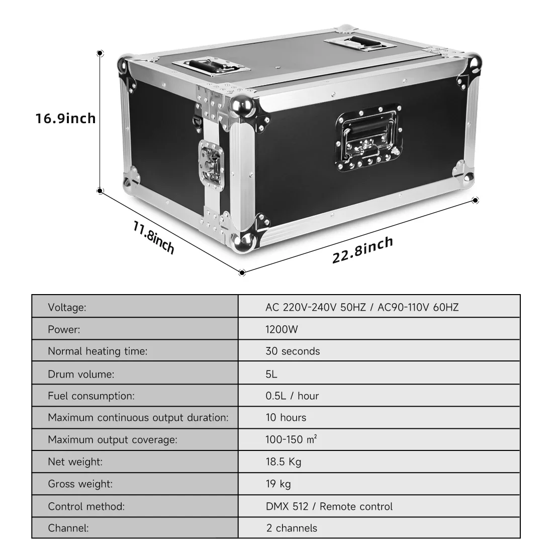 Haze Machine 1200W Mist Hazer Water Based Haze Concert Smoke Fog Machine DMX Angle Adjustable Hazer Theater for Nightclub DJ