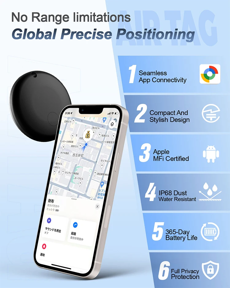 جهاز تعقب GPS الذكي يعمل مع جهاز جوجل فايند هوب، جهاز تعقب المحفظة، تتبع مفتاح الأمتعة، تحديد المواقع العالمي الدقيق، بلوتوث