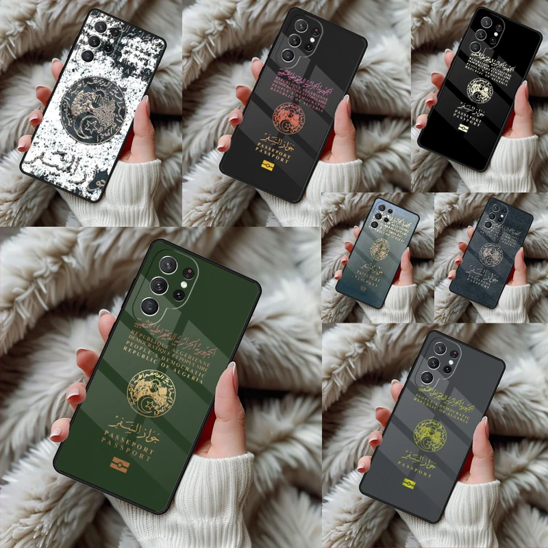 Algerian Passport Phone Case For Samsung Galaxy S24 S25 S26 Ultra S22 S23 Plus S21 S20 FE Note10 TPU Cover