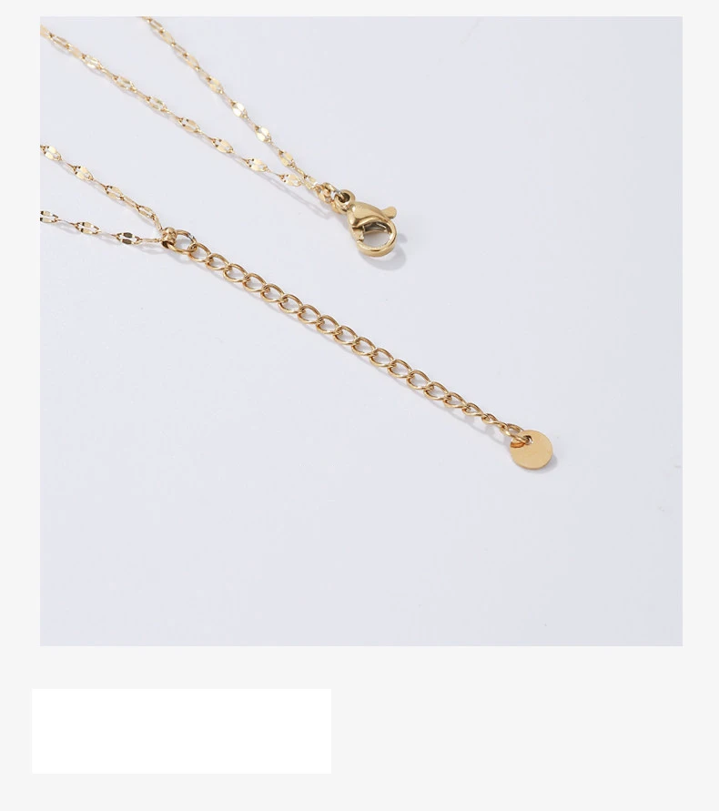 Edelstahl Doppelschichtige Goldfarben Starburst Anhänger Halskette für Frauen Nicht-verblassender Schmuck Schlüsselbeinkette Mode-Accessoire – Detail 11