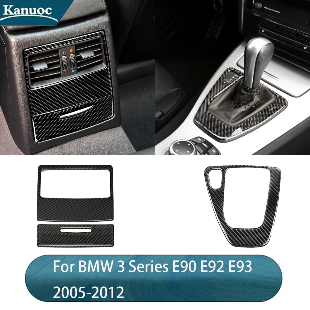 

For BMW 3 Series E90 E92 E93 2005 2006 2007-2012 Carbon Fiber Various Parts Black Stickers Car Interior Decorative Accessories