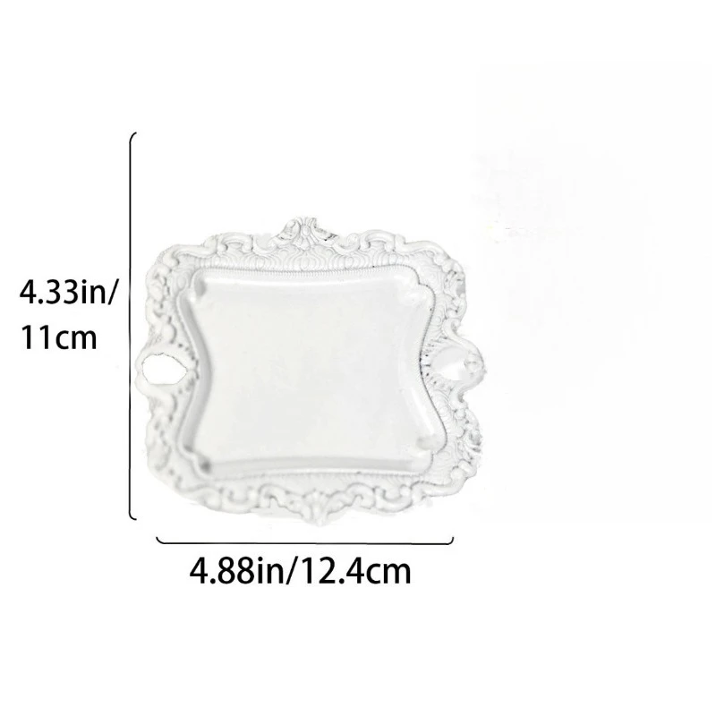 European Retro Old Large Jewelry Tray Ring Rack Jewelry Storage Tray Jewelry Tray Dressing Table Desktop view 4