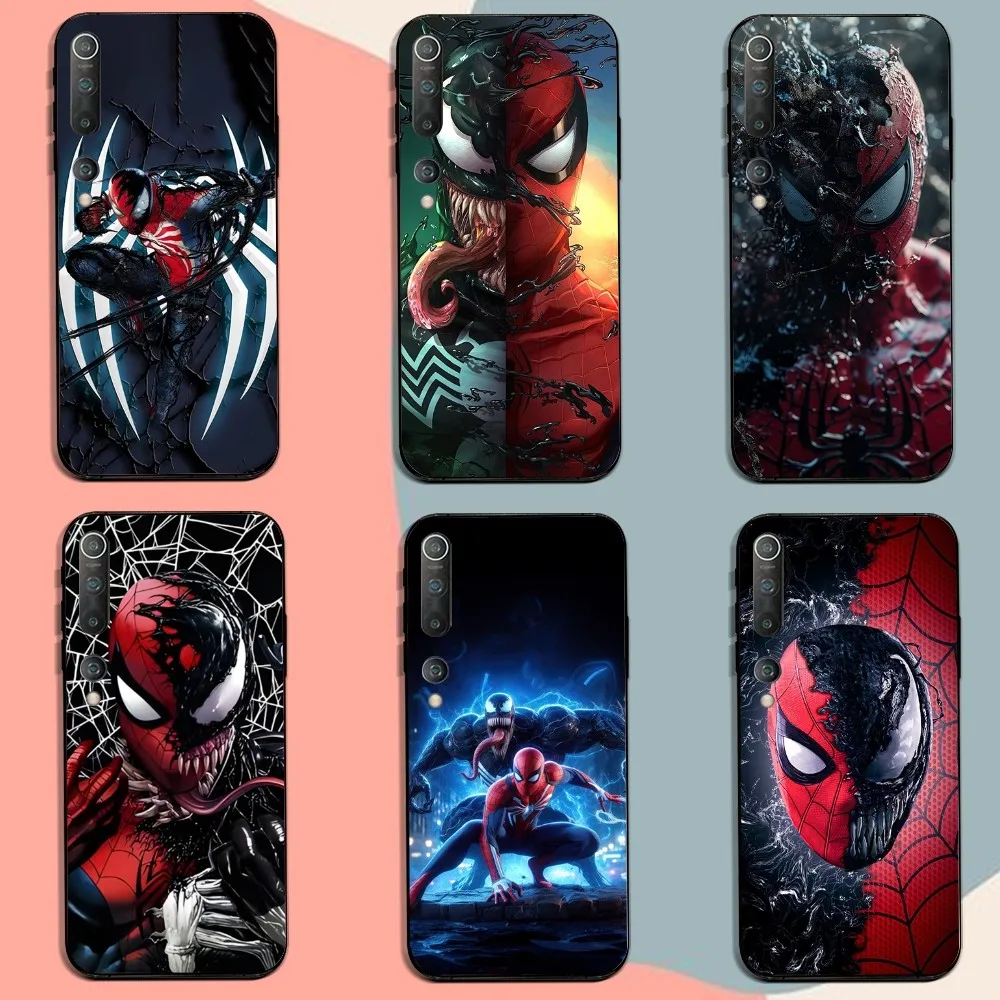 V-Venom Vs S-Spider-Man Phone Case For Xiaomi 11 Redmi Note 11 5G 8T 9A 9 10T Note8Pro Note9 12SUltra Black Case