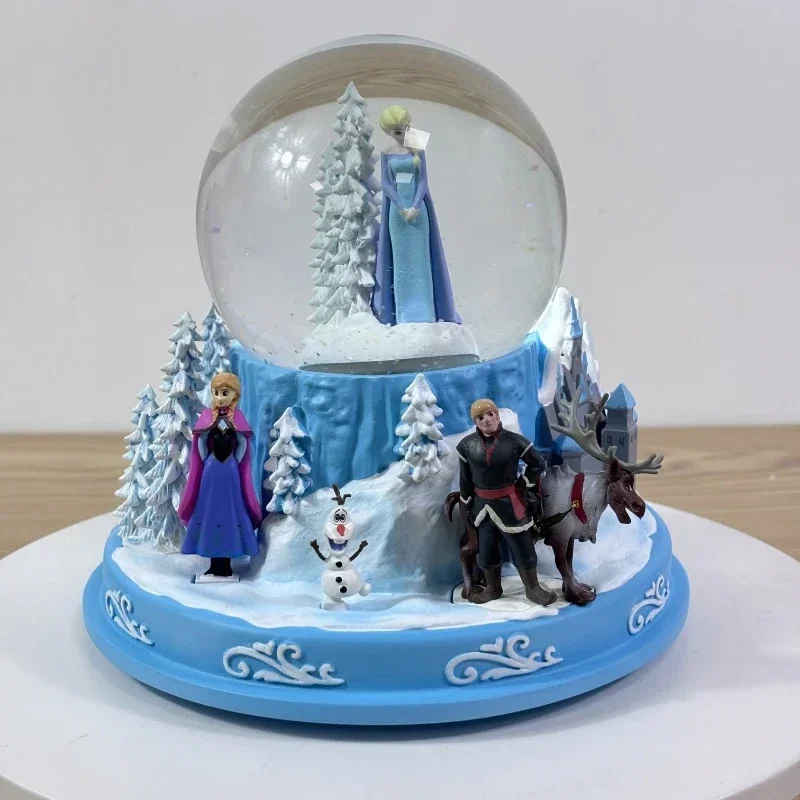 Disney Ice Snow Romance Music Snowflake Rotating Box Crystal Ball Princess Elsa Girl Cute Cartoon Anime Kid Girl Brithday Gift