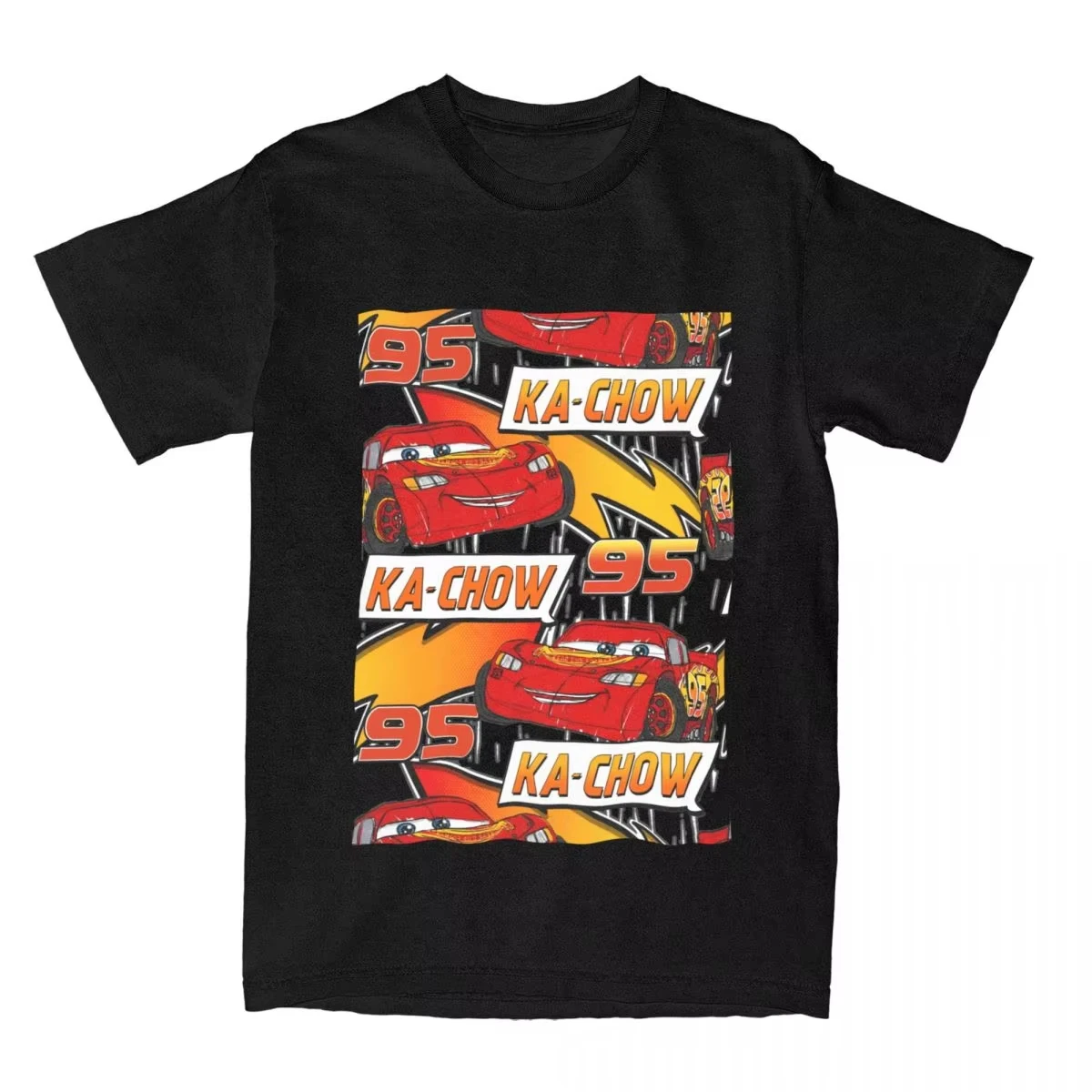 

Men's Women Men's T-Shirt Lightning Mcqueen Cars Galaxy T-Shirts Fashion Summer Tees Vintage Print 100 Cotton Tops Plus Size