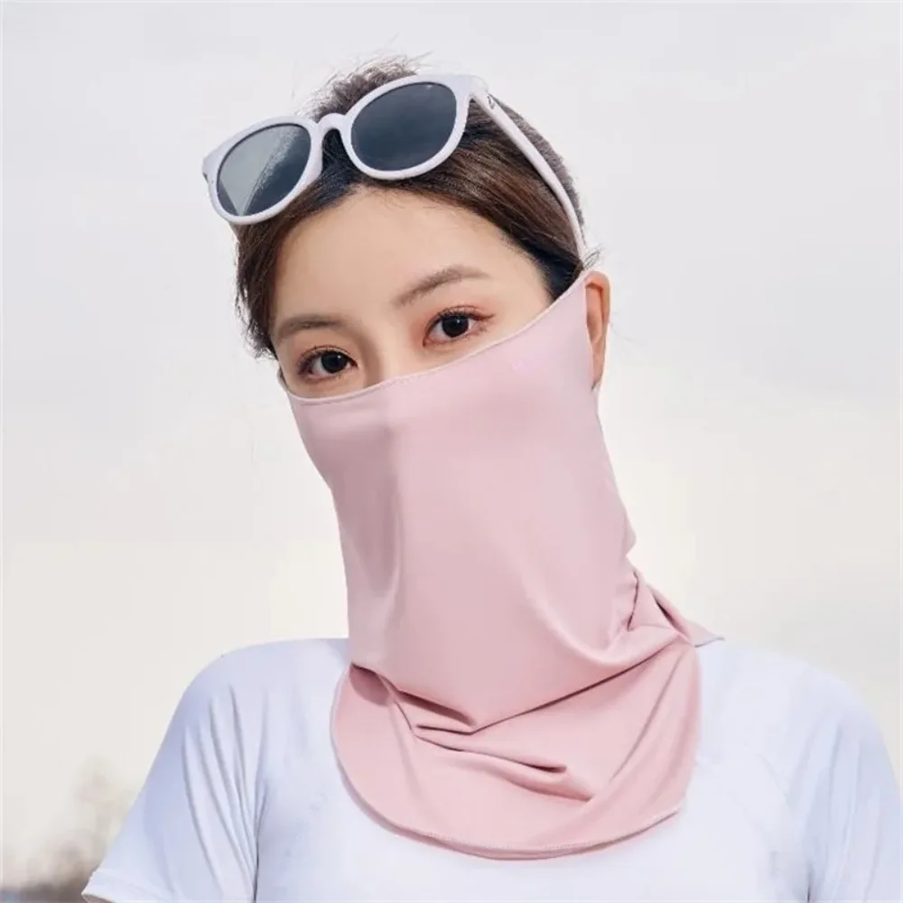 

Ice Silk Ice Silk Bandana Head Face Neck Gaiter Elastic Breathable Cycling Balaclava Hanging Ear Face Cover Scarf Men Women