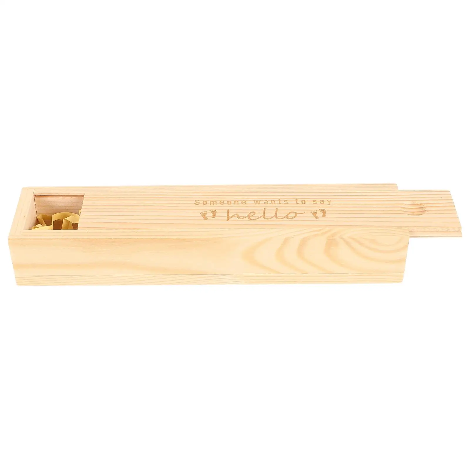 

Commemorate Pregnancy Test Stick Wooden Box Baby Gifts Newborn Announcement Case