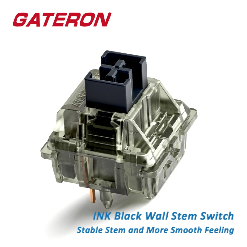 GATERON INK V2 Black Wall Stem Linear 60g Force Customized Hot Swap DIY 5pin Gaming Mechanical Keyboard Switch