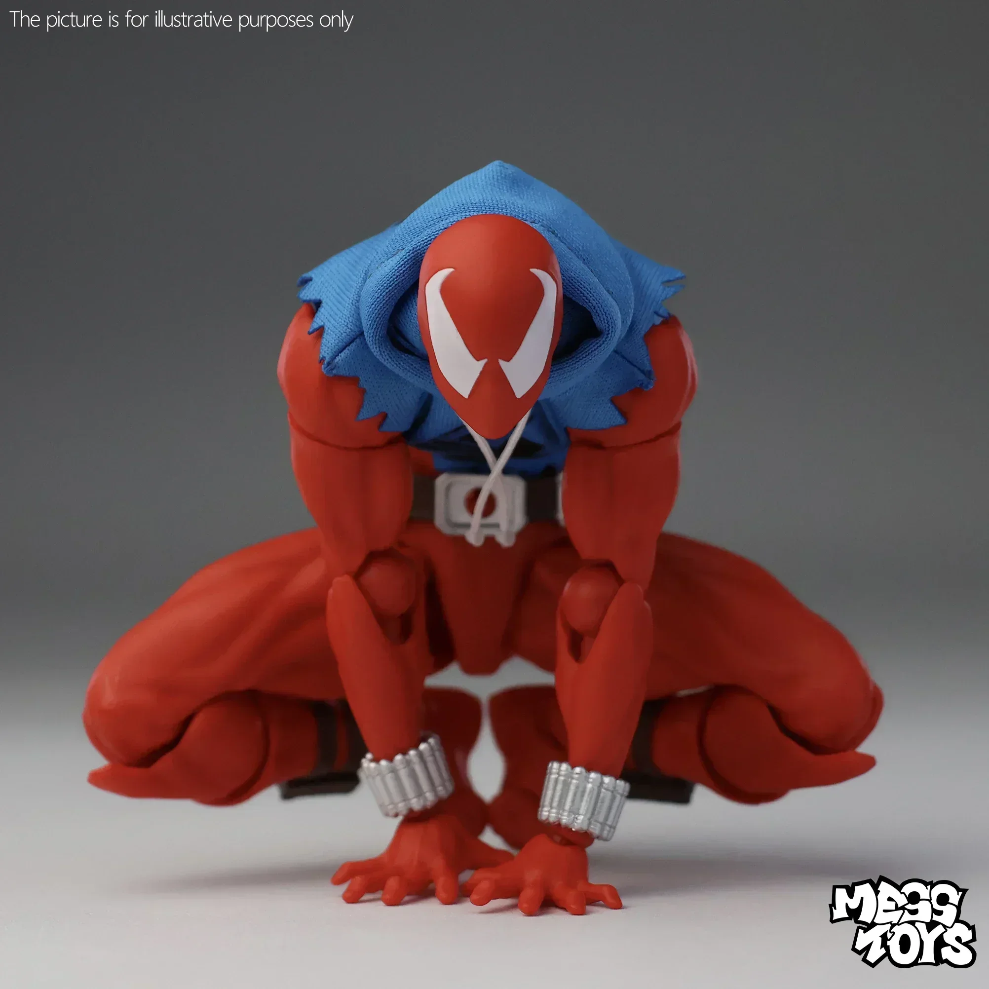 

100% Original MESS TOYS Spiderman Figure Scarlet Spider The Amazing Comic Version Action Figure Model Figurine Toy Gift