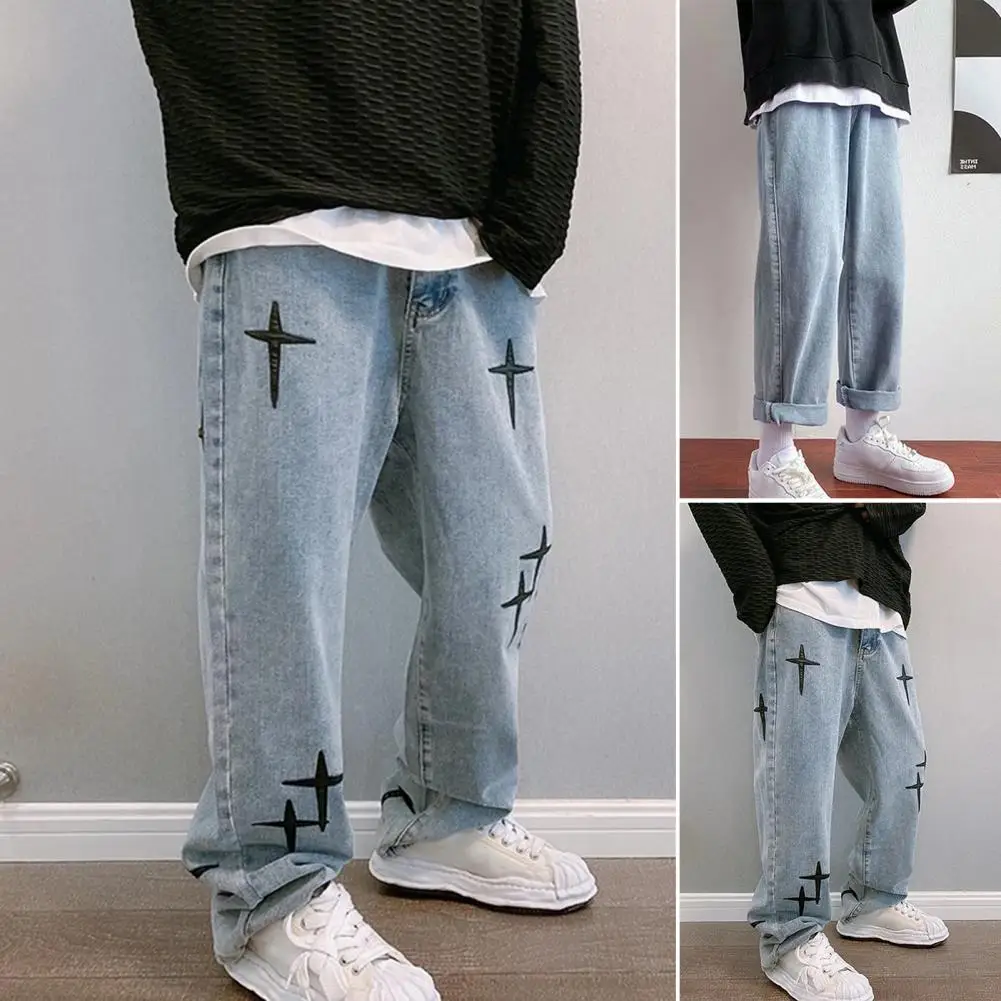 Jeans Men Wide Leg Cargo Pants Streetwear Baggy Men Korean Fashion Loose Straight Male Clothing Hip Hop Style Male Trousers