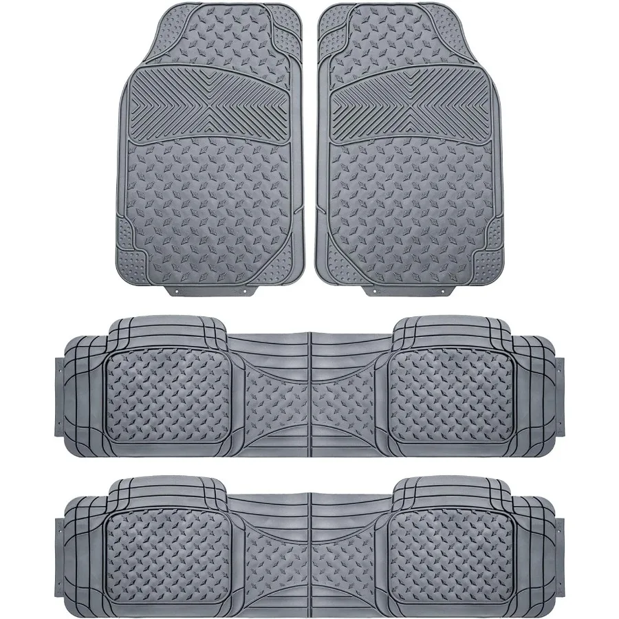 Gray Automotive Floor Mats with Climaproof Technology for AllWeather Protection Universal Fit Designed to Trim and Fit Most Car