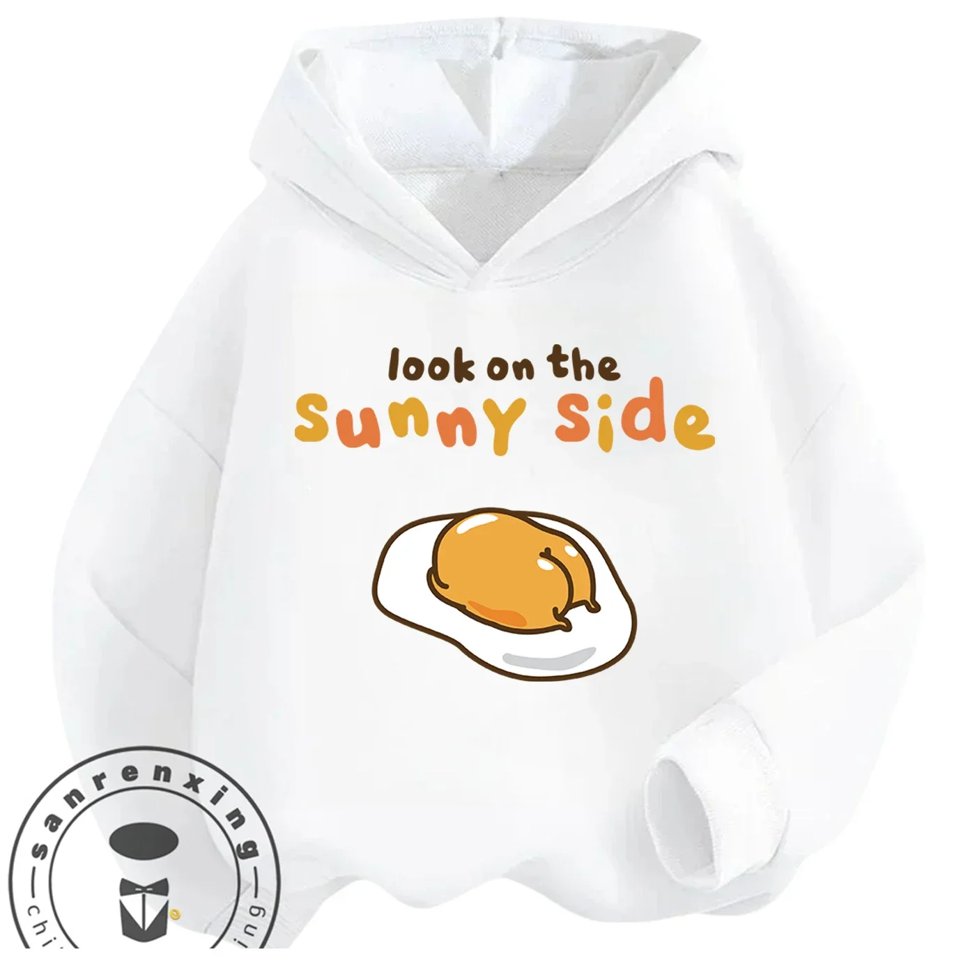 Kids Gudetama Winter Hoodie Boys Girls Cute Kawaii Cartoon Fashion Street Popular Outdoor Outfit 3 14T