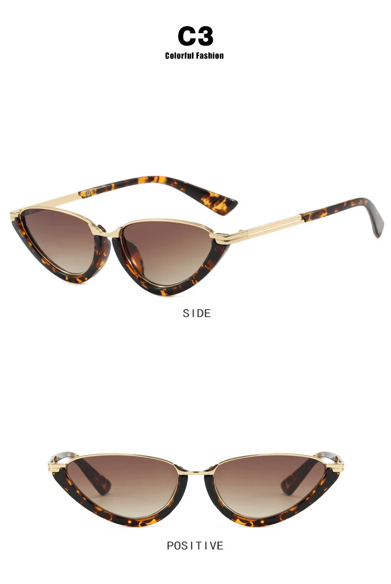 Retro Kleine Cateye-Sonnenbrille für Damen 2026 Luxusmarke Sexy Outdoor-Sonnenbrille UV400 Fahrbrille für Damen Modische Brillen – Detail 8