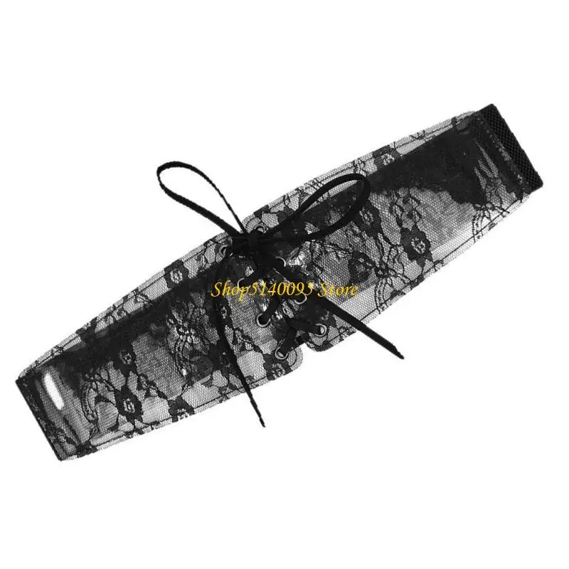 DXAE Corset Top Weistband for Women القوطية الشريط الدانتيل الشريط الفخم السفلي