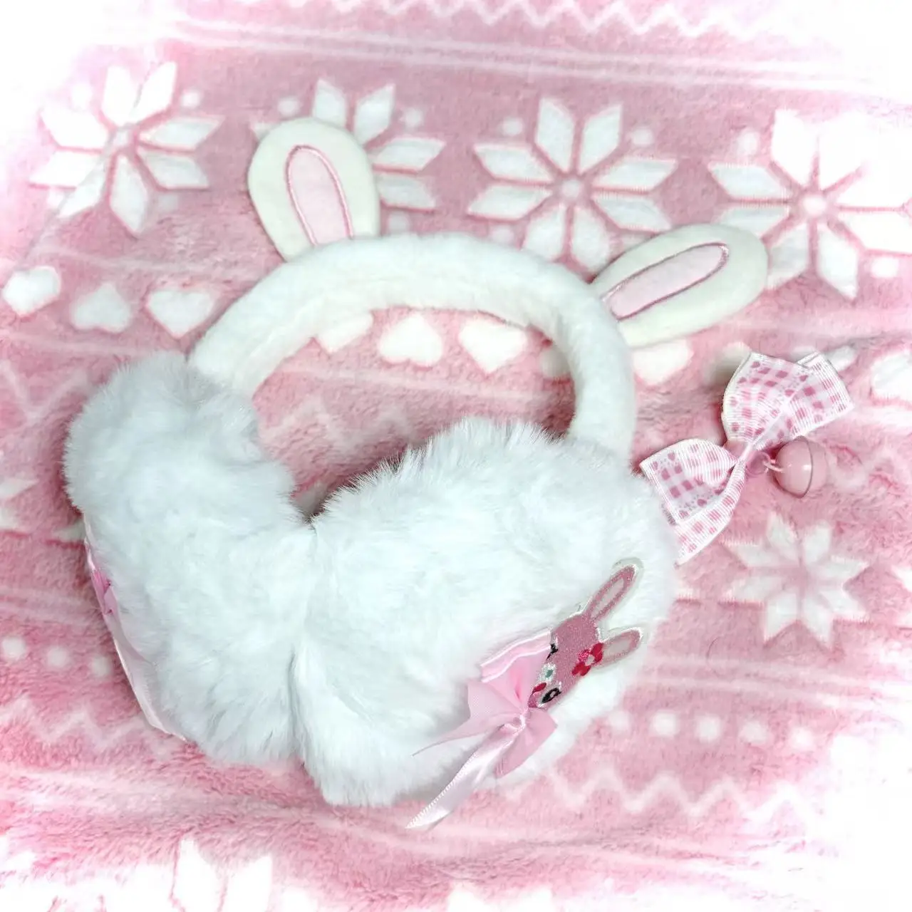 اليدوية لطيف فتاة لينة الدفء غطاء الأذن لفصل الشتاء الكرتون الياباني Mp الحلو فتاة القوس Y2k اكسسوارات أفخم غطاء للأذنين