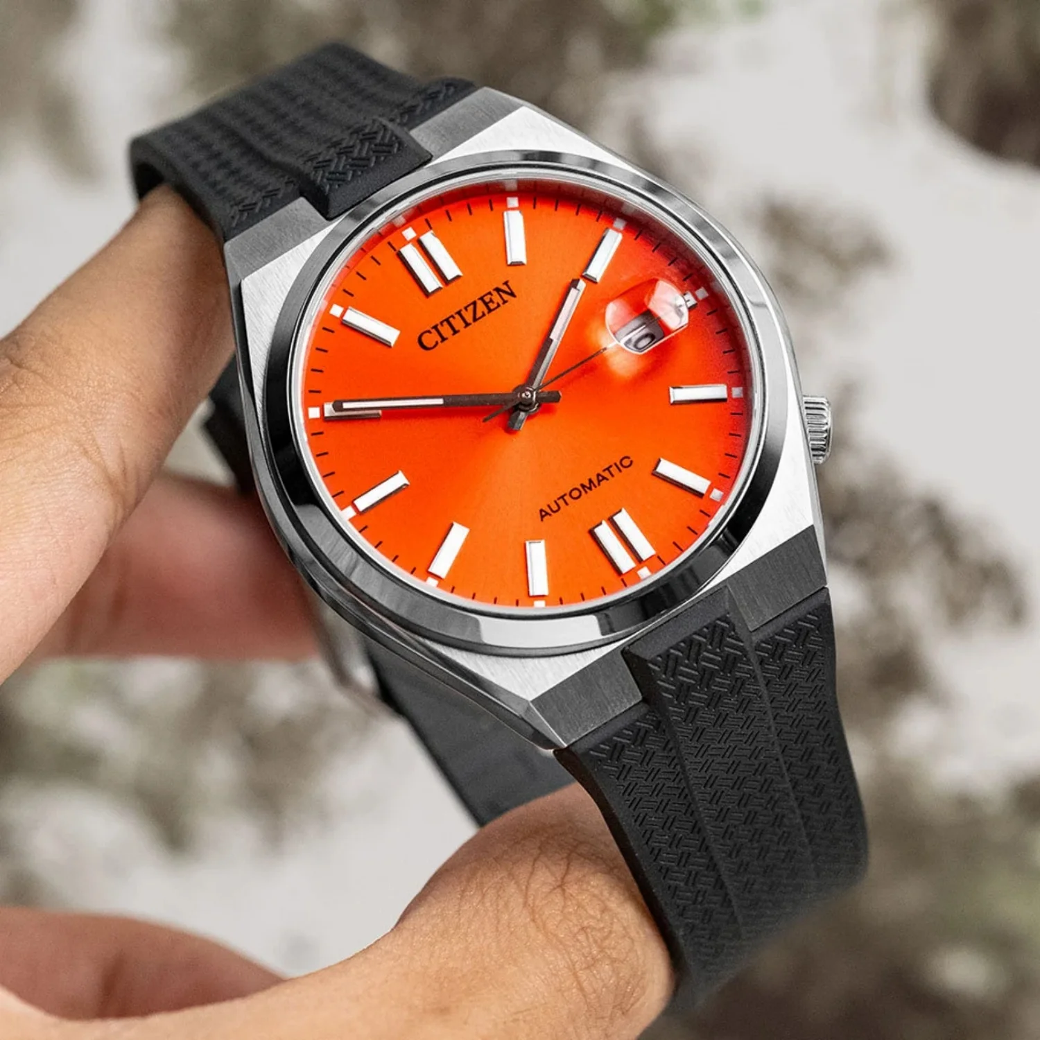 حزام ساعة مطاطي أسود من سيتيزن تسويوسا