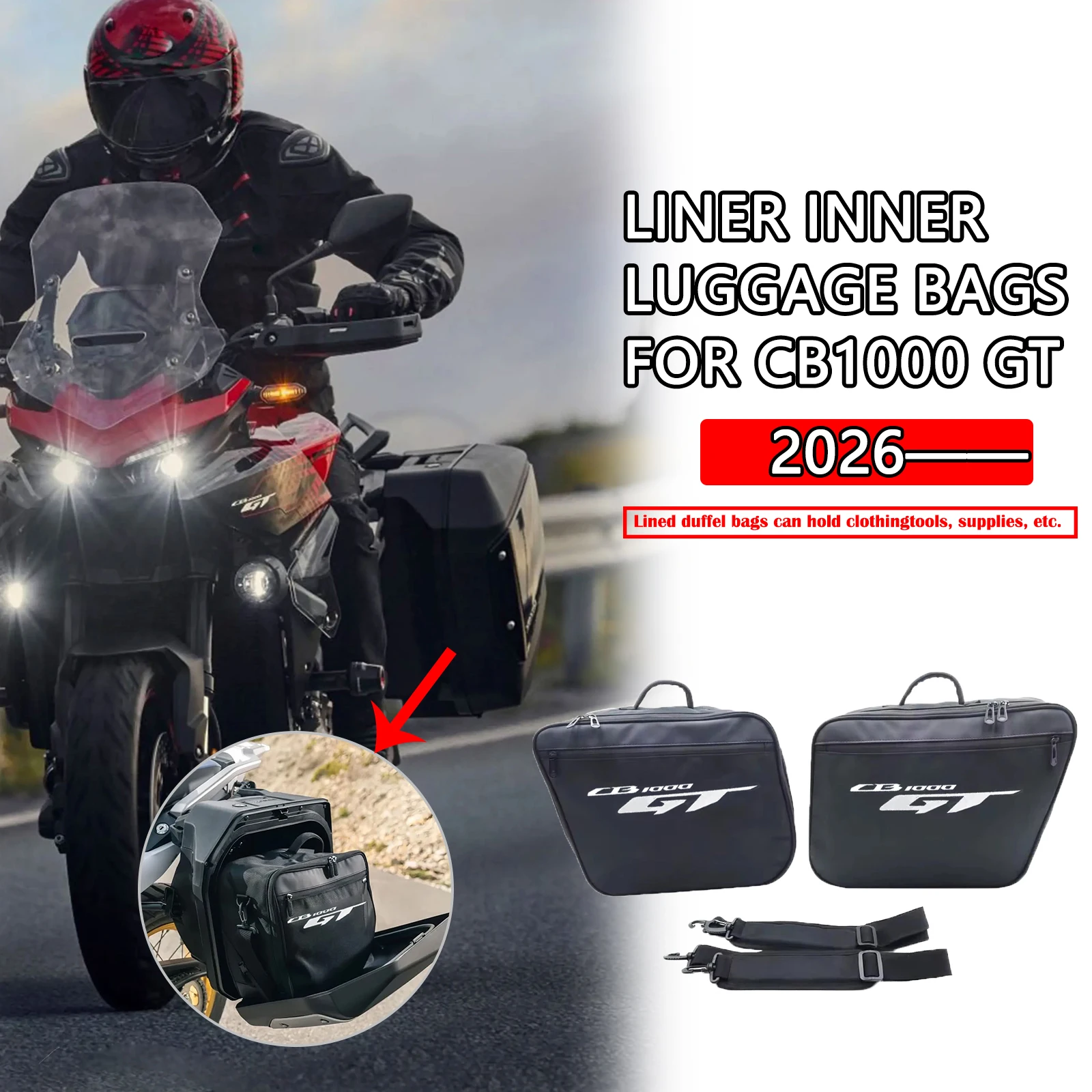 

Motorcycle Expandable Topcase Pannier Liners Bags Saddlebags Sidecase Inner Bags Waterproof Inner bag For Honda CB1000 GT 2026